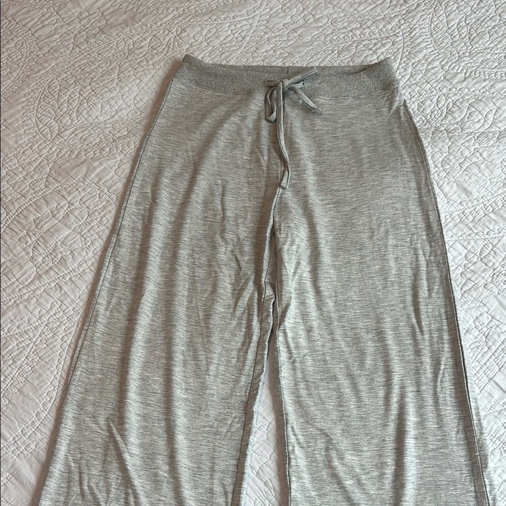 Gray Wide-Leg Lounge Pants